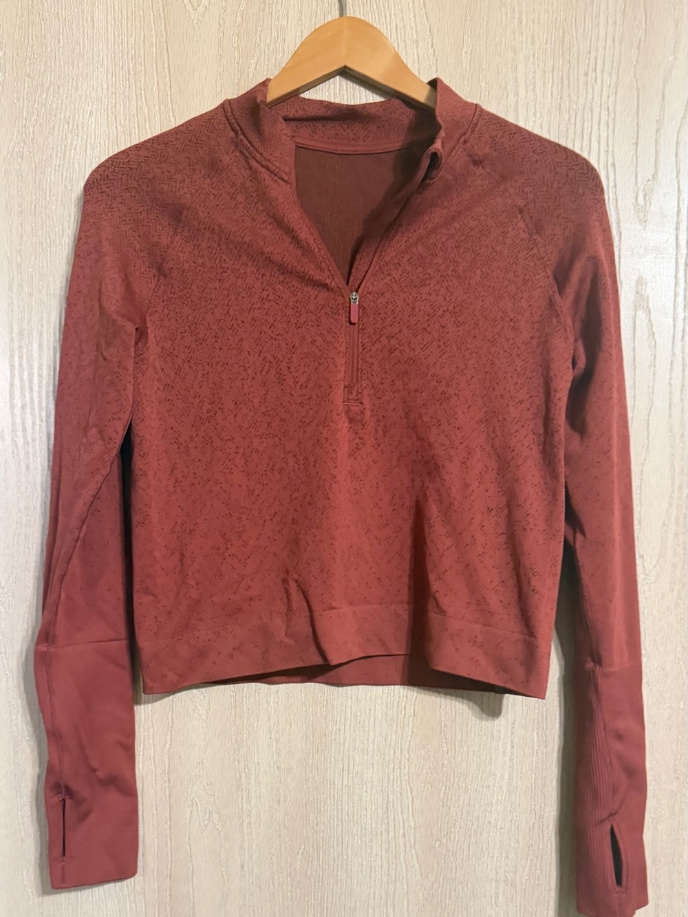 lululemon athletica Women's Quarter-Zip Top - Rust Red